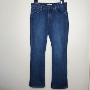EUC Levi's Classic Boot Cut Dark Blue Denim Jeans Pants (Size: 12)